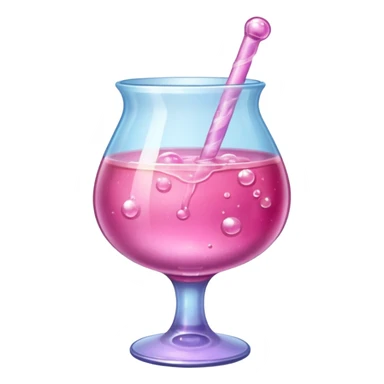 pink colored drink in a medieval potion glass sticker