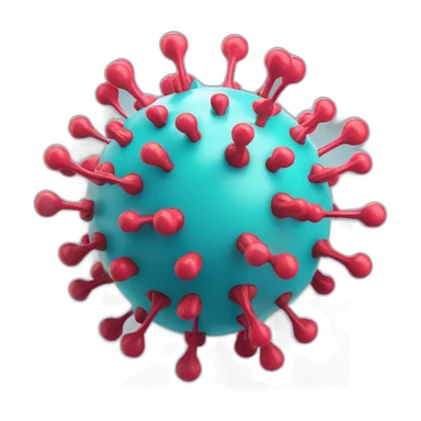 Coronavirus 3d structure sticker