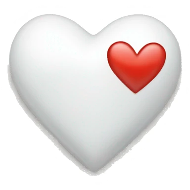A white heart with I love you inside  sticker