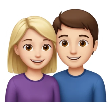 Two friends talking and looking each other sticker