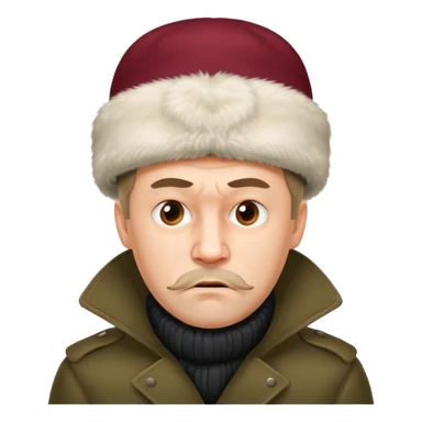 crazy russian man with ushanka sticker