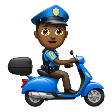 a police officer with a scooter sticker