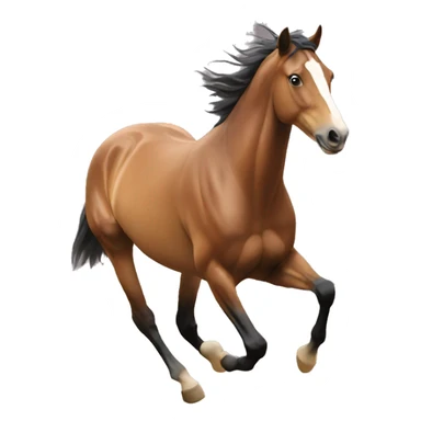 horse running, with dust behind it sticker