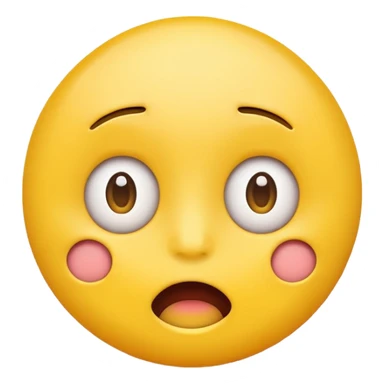 simple yellow circle face emoji, and that slightly surprised sticker