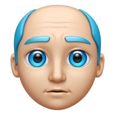 "blue 3D side eye emoji, sigma judging look, cold phonk style, high detail" sticker