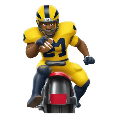 Michigan wolverine riding an Ohio state buckeye sticker