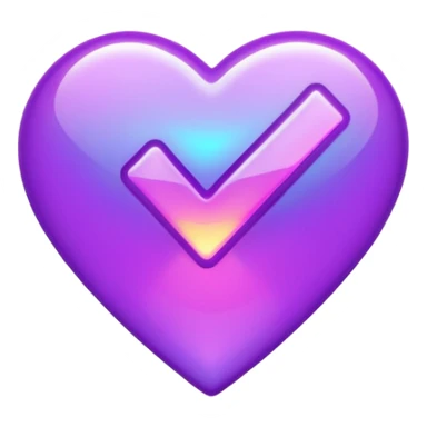 holographic purple checkmark sticker