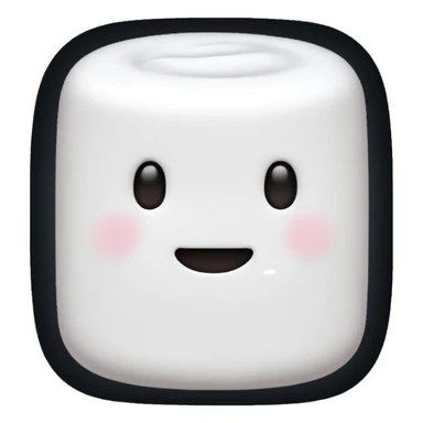 marshmallow with no face sticker