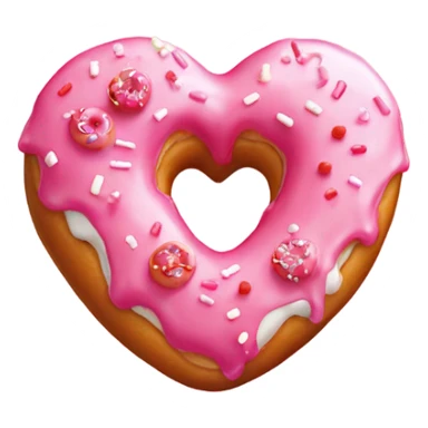 Valentines day donut sticker