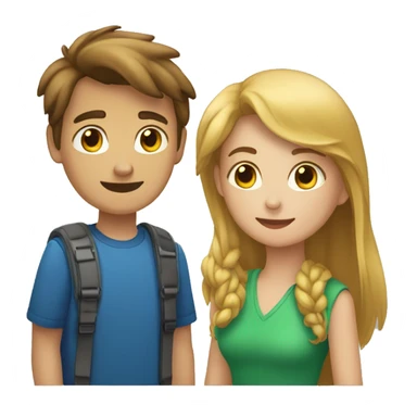 Un jeune homme qui vient de sortir avec une jeune femme sticker