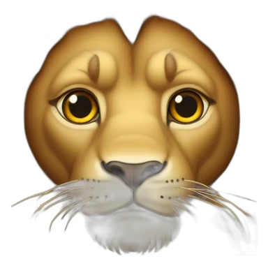 Un lion avec les yeux rouge sticker
