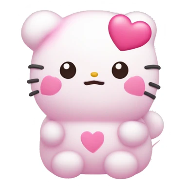 Sanrio Cogimyun with pink hearts sticker