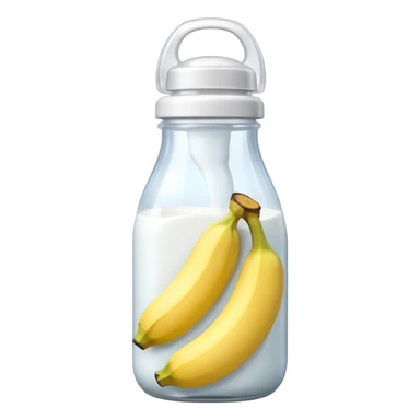 baby Milk bottle with banana tag sticker