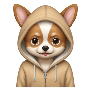 Chihuahua with a hoodie sticker