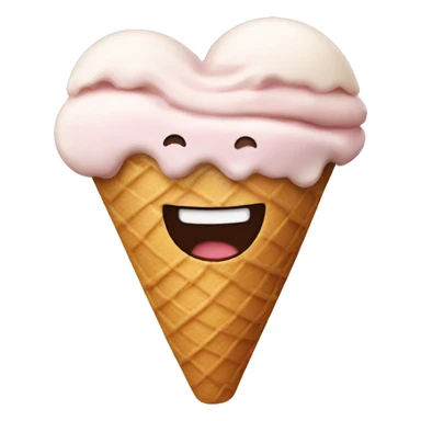 Heart made of ice cream sticker