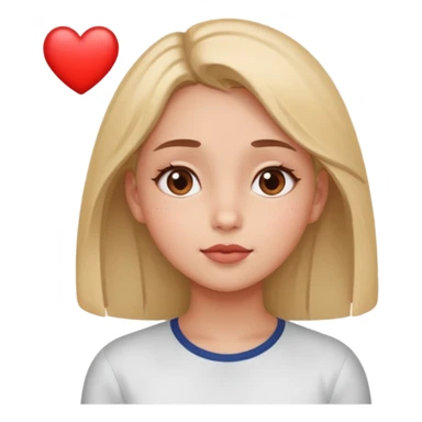 Girl looking into space day dreaming with heart eyes sticker