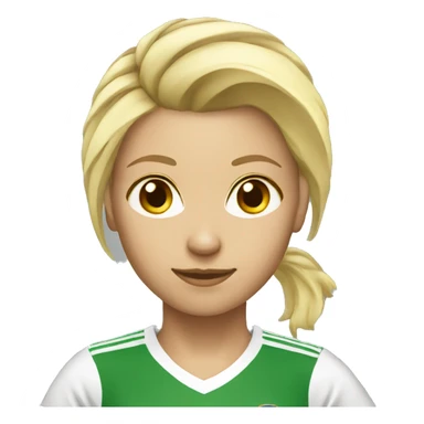 beginner blonde soccer player female sticker
