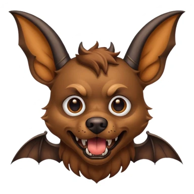 dog with horns and bat wings sticker