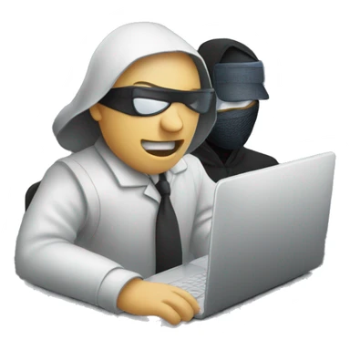 a hacker sneaking into a zoom meeting sticker