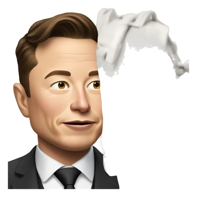 Please create an emoji of Elon Musk as a billionaire and patriot sticker