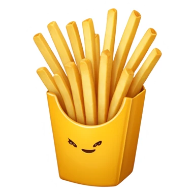 Porzione di patatine media (senza faccina) in giallo sticker