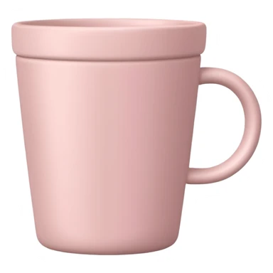 Pale pink empty ceramic coffee cup sticker