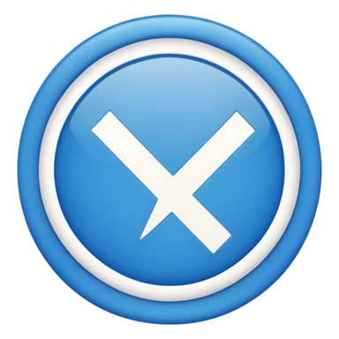A blue circle with a white check mark in the middle sticker