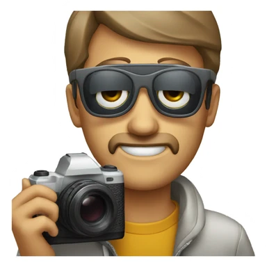 BLIND MAN whith photocamera sticker