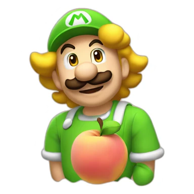 Mario and peach children sticker