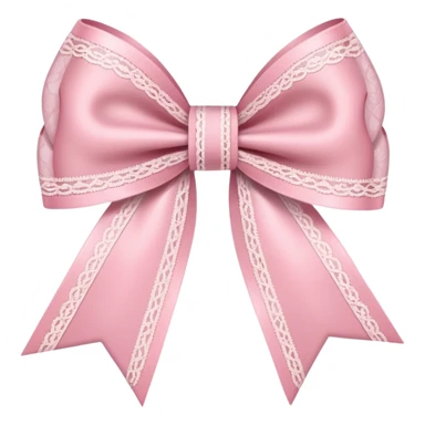 a baby pink lace ribbon bow sticker