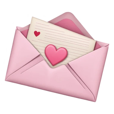 Pink love letter sticker