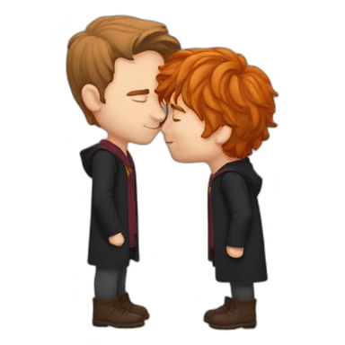 Emoji Harry potter kissing Ron Wesley sticker