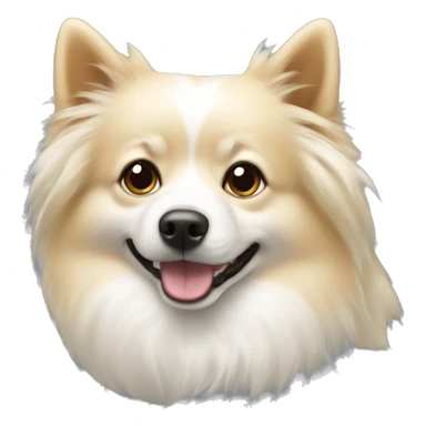 White and blonde spitz sticker