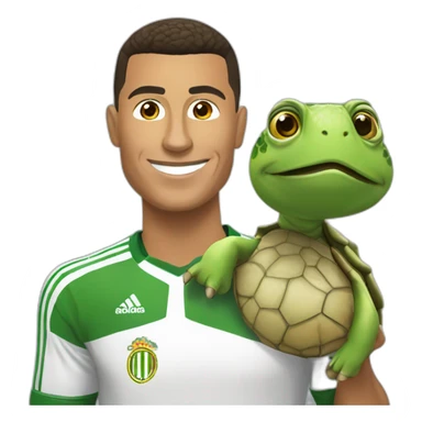 Ronaldo avec une tortue  sticker