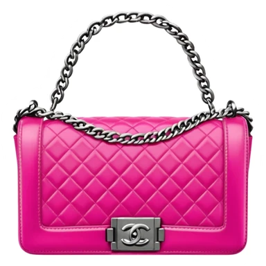 bright pink chanel le boy bag sticker