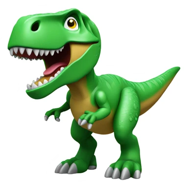 Green t-Rex toy sticker