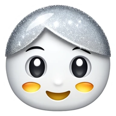 white glory glitter sticker