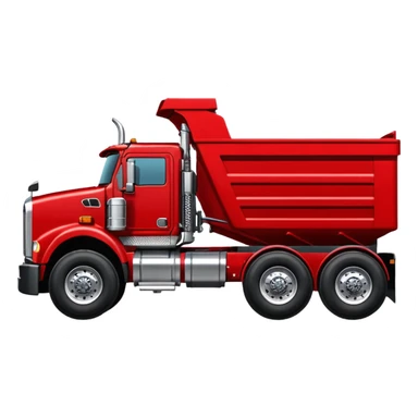 Kenworth triaxle dump truck, side view sticker