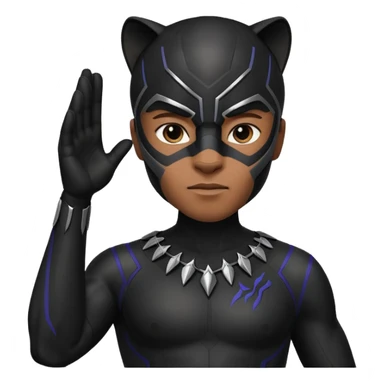Black Panther doing Wakanda salute  sticker