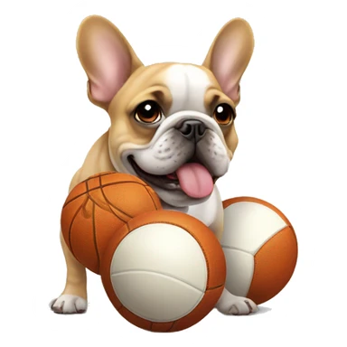 Frenchie with a ball sticker