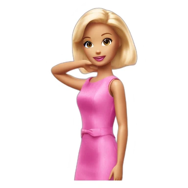 barbie doll Tipping Hand sticker