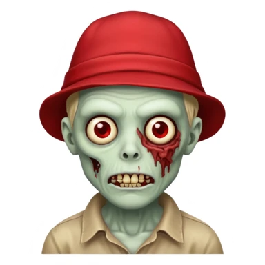 zombie in red hats sticker