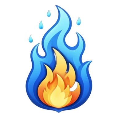 can you make me a dark blue fire emoji that i can just copy and past pls sticker