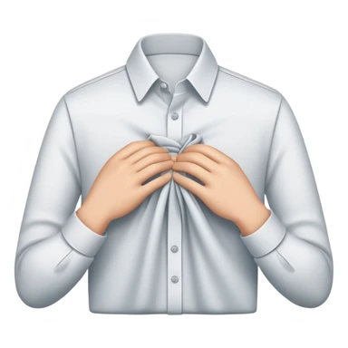 hands folding a shirt, simple and clear, friendly sticker