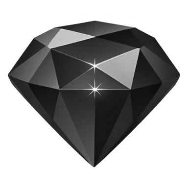 3d diamond shape matte black sticker