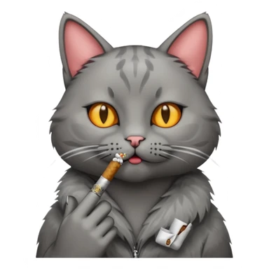 cat smoking blunt sticker