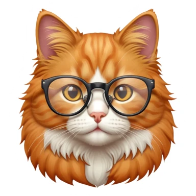 Cat with glasses  sticker