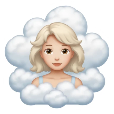 Cloud around woman sticker