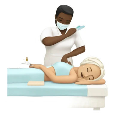 spa treatment at a cosmetologist sticker