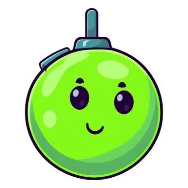 slime disco ball, cartoon sticker style, vibrant colors sticker